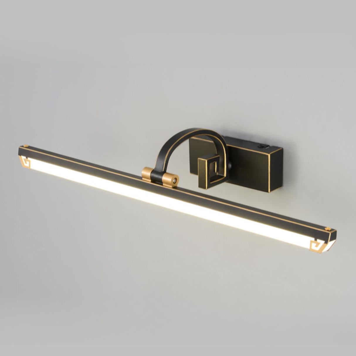 Elegant Black Rectangular Bathroom Vanity Light  Image - 10