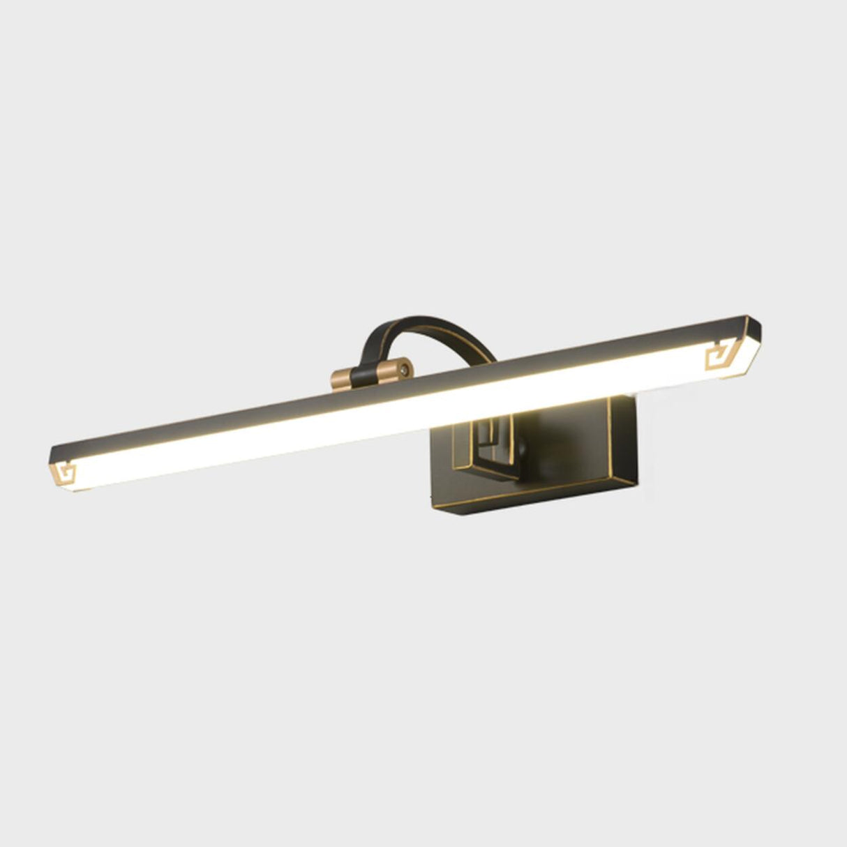 Elegant Black Rectangular Bathroom Vanity Light  Image - 2