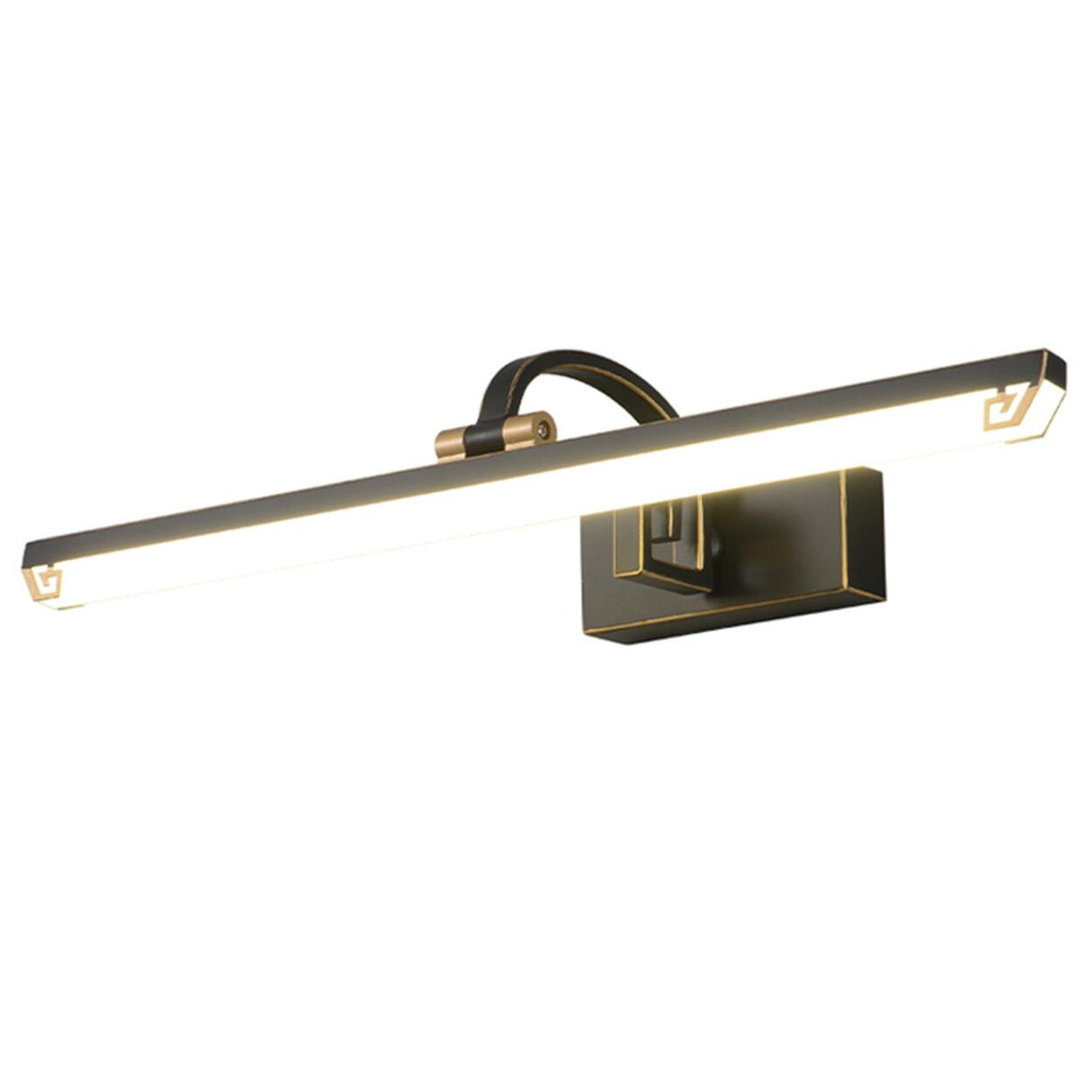 Elegant Black Rectangular Bathroom Vanity Light  Image - 8