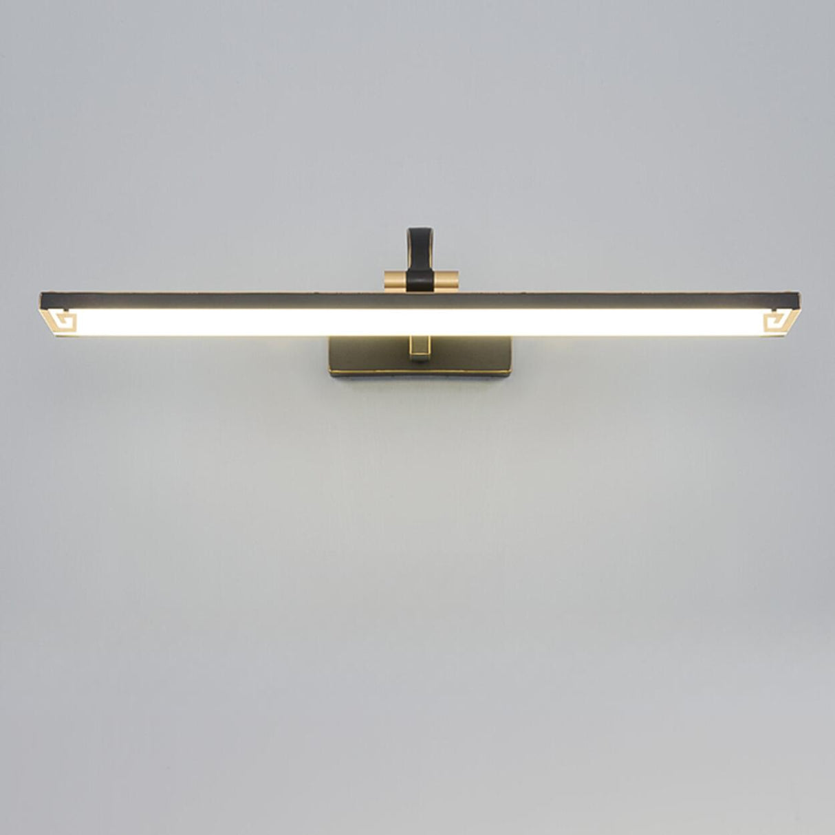 Elegant Black Rectangular Bathroom Vanity Light  Image - 9