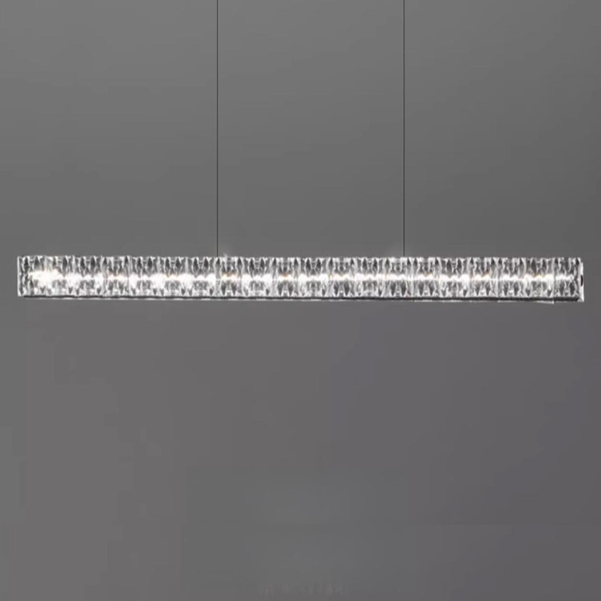 Elegant Black Rectangular LED Island Pendant Light Image - 7