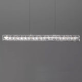 Elegant Black Rectangular LED Island Pendant Light Image - 7