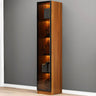 Elegant Black Vertical Glass Door Storage Tall Bookcase Image - 15