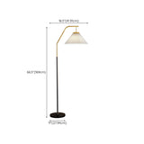 Elegant Brass and Black White Metal Floor Lamp #size