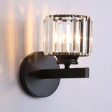 Elegant Brass and Crystal Wall Light Fixture Image - 6