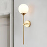 Elegant Brass and Glass Globe Wall Sconce Image - 4