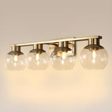 Elegant Brass Globe 4 Light Bathroom Vanity Light  Image - 11