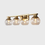 Elegant Brass Globe 4 Light Bathroom Vanity Light  Image - 5