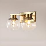 Elegant Brass Globe 4 Light Bathroom Vanity Light  Image - 9