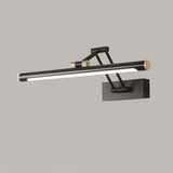 Elegant Brass LED Linear Adjustable Metal Vanity Light Image - 13