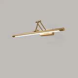 Elegant Brass LED Linear Adjustable Metal Vanity Light Image - 3