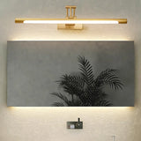 Elegant Brass LED Linear Adjustable Metal Vanity Light Image - 8