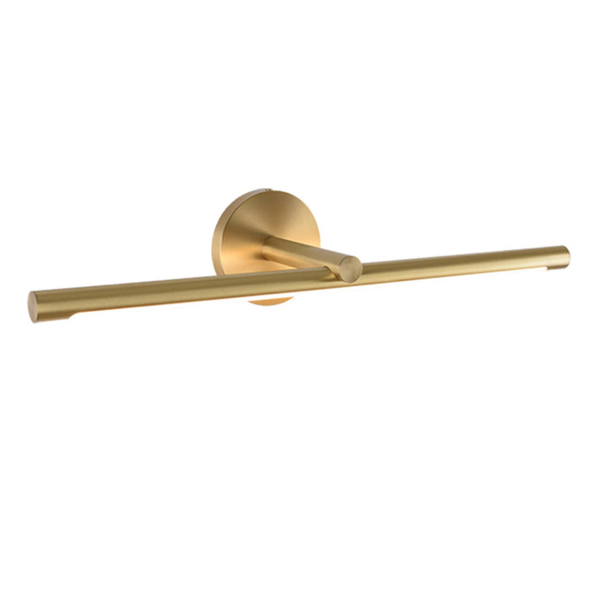 Elegant Brushed Gold Cylinder LED Vanity Wall Light Image - 5