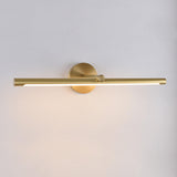 Elegant Brushed Gold Cylinder LED Vanity Wall Light Image - 6