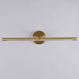 Elegant Brushed Gold Cylinder LED Vanity Wall Light Image - 8