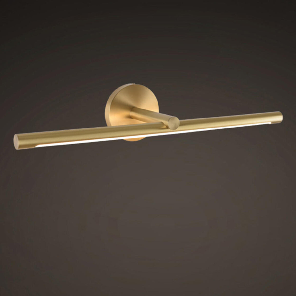 Elegant Brushed Gold Cylinder LED Vanity Wall Light Image - 9