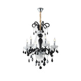 Elegant Candelabra Crystal Living Room Black Chandelier Image - 3