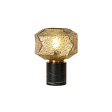 Elegant Chic Caramel LED Geometric Stone Table Lamp Image - 5