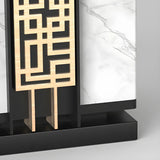 Elegant Chinese Pattern Square Metal Outdoor Lamp Image - 10