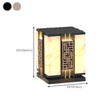 Elegant Chinese Pattern Square Metal Outdoor Lamp Image - 15