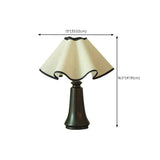 Elegant Classic Plain Shade Dark Wood Table Lamp Image - 16