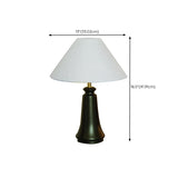 Elegant Classic Plain Shade Dark Wood Table Lamp Image - 17