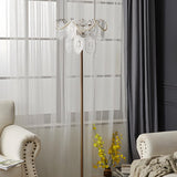 Elegant Clear Crystal Shade and Gold Metal Floor Lamp Image - 12