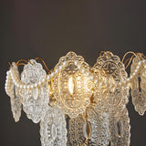 Elegant Clear Crystal Shade and Gold Metal Floor Lamp Image - 7