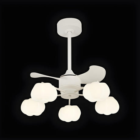 Elegant Cloud Shade Remote Chandelier Fan with Lights Image - 2