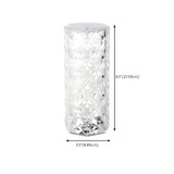 Elegant Columnar Crystal Rechargeable LED Table Lamp #size