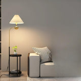 Elegant Cone Gold Metal LED Floor Lamp with Storage Image - 3