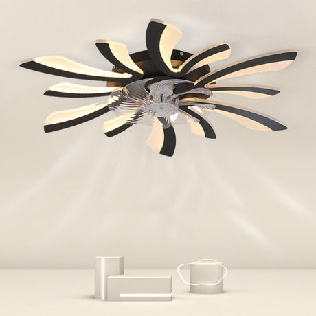 Elegant Creative 8 Blade Sunburst Ceiling Fan Light Image - 1