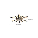 Elegant Creative 8 Blade Sunburst Ceiling Fan Light #size