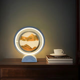 Elegant Creative Circular Sand Art LED Table Lamp Image - 5