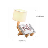 Elegant Creative Robot Shape Wooden Standard Table Lamp #size