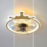 Elegant Crown 3 Blade LED Metal Ceiling Fan with Light Image - 8