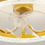 Elegant Crown Geometric Ceiling Fan with LED Light Image - 12