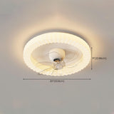 Elegant Crown Modern Round Ceiling Fan with LED Light Image - 22