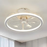 Elegant Crown Shape Flush Modern Ceiling Fan with Light Image - 9