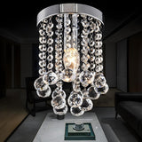 Elegant Crystal Beads Draping Flush Mount Ceiling Light Image - 2