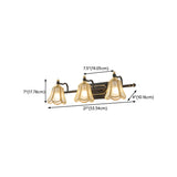 Elegant Crystal Bell Shade Brass Wall Vanity Light Image - 14