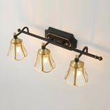 Elegant Crystal Bell Shade Brass Wall Vanity Light Image - 8