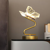 Elegant Crystal Butterfly Metal Base Decor Table Lamp Image - 1