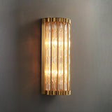 Elegant Crystal Rectangular Gold Wall Sconce Image - 6