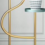 Elegant Curved Metal 3-Tier Indoor Plant Stand Gold Image - 8