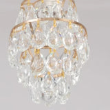 Elegant Dining Room Clear Crystal Teardrop Pendant Light Image - 13