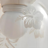 Elegant Dining Room Floral Clear Glass Dome Pendant Light Image - 12