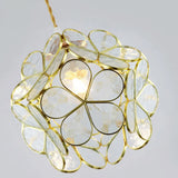 Elegant Dining Room Flower Globe White Glass Pendant Light Image - 10