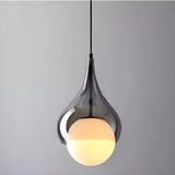 Elegant Dining Room Glass Globe Teardrop Pendant Light Image - 8