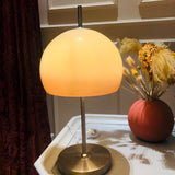 Elegant Dome Umbrella Glass Shade Modern Table Lamp Image - 1